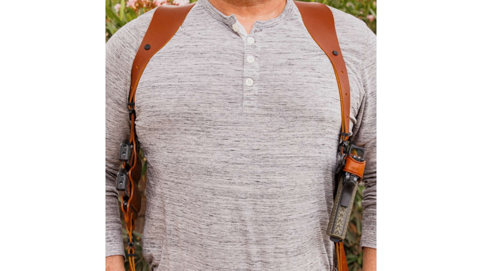 Galco Masterbilt Slabside Perfection Shoulder System Stow-N-Go IWB Holster, Leather, COLT 3 1/2in, Tan, SP212R