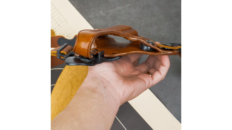 Galco Masterbilt Slabside Perfection Shoulder System Stow-N-Go IWB Holster, Leather, COLT 3 1/2in, Tan, SP212R