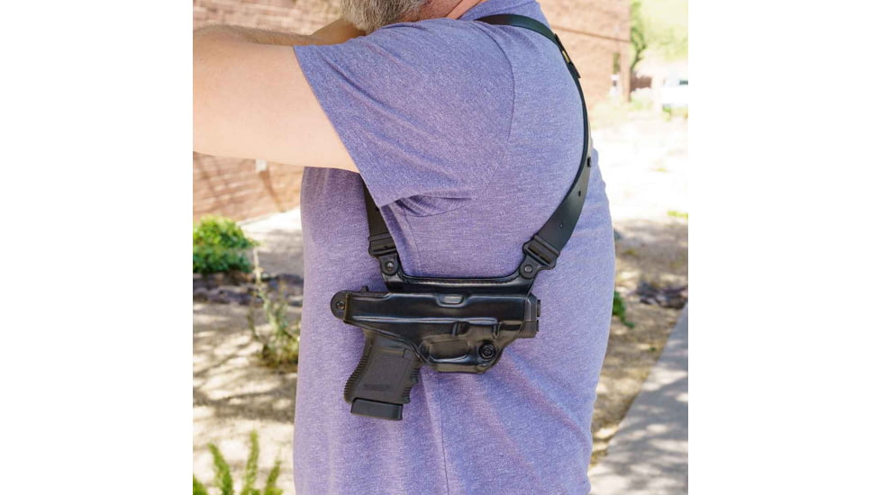 Galco Miami Classic Shoulder System Autos, Glock 42, Sig-Sauer P365 Std &amp; Sas, Sig-Sauer P365 .380, Sig-Sauer P365X, Sig-Sauer P365Xl, Sig-Sauer P365Xl Spectre Comp No Red Dot, Right Hand, Black, MC870B