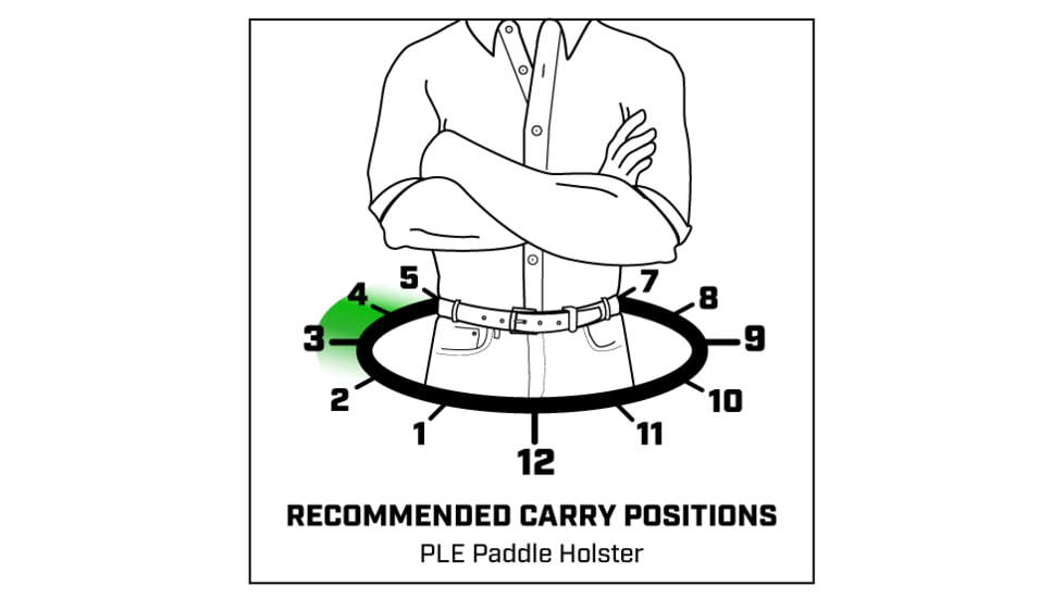 Galco PLE Unlined Paddle Leather Holster - Left Hand - Black PLE213B