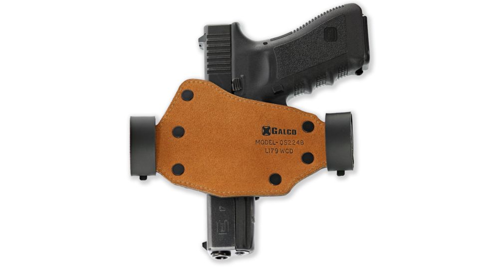 Galco Quick Slide Belt Holster, Kimber Micro 9, Right hand, Kydex/Premium Steerhide Finish, Black, QS664B