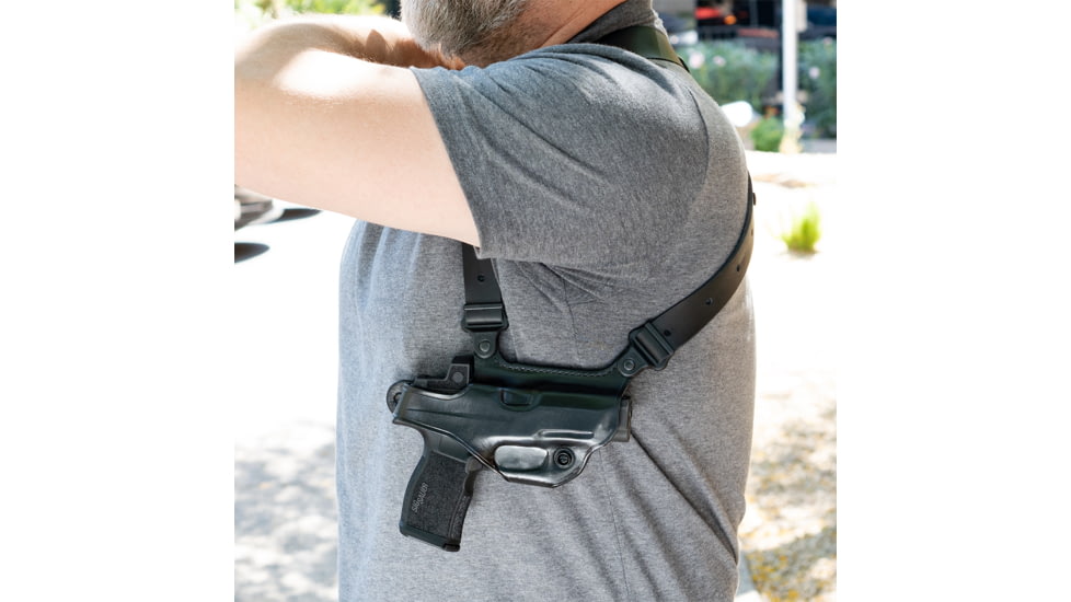 Galco S3H Shoulder Leather Holster Component, Right Hand, Black, For Glock 38 228B