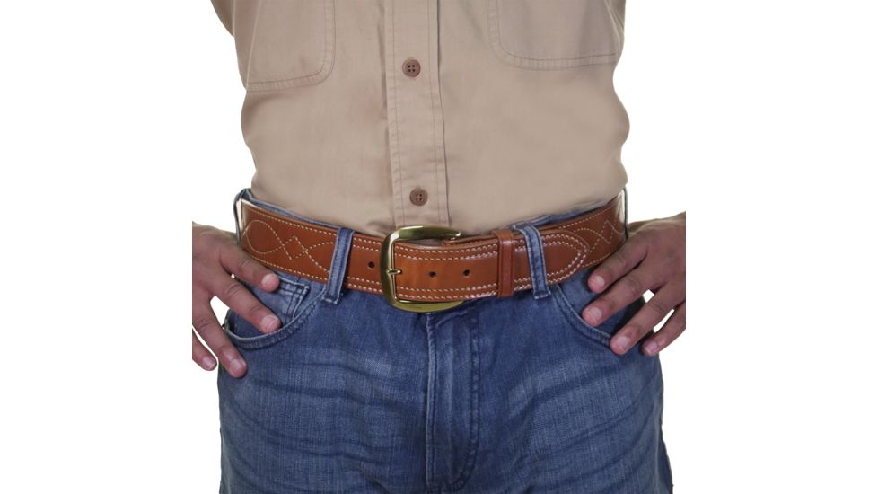Galco SB6 Fancy Stitched Belt - Tan - Size - 32 SB6-32