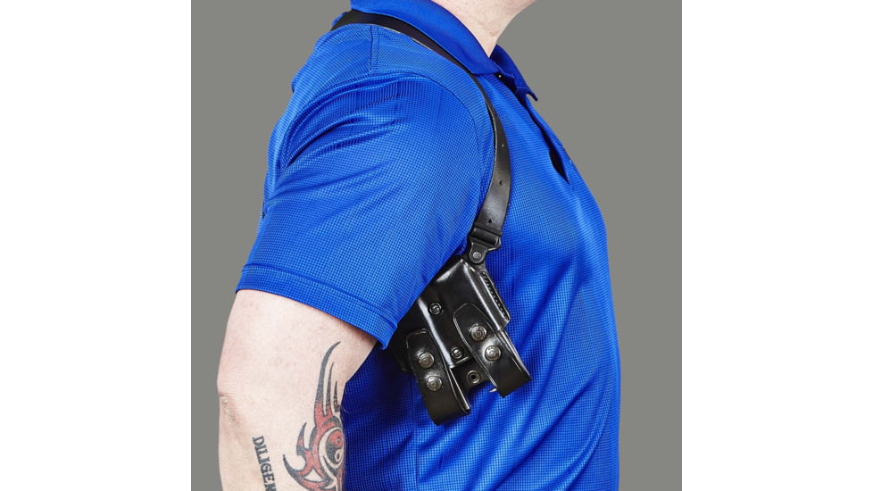 Galco Scl Double Mag Case For System, Colt 3 1/2in 1911, Colt 3In, Ambidextrous Hand, Black, SCL2-26B