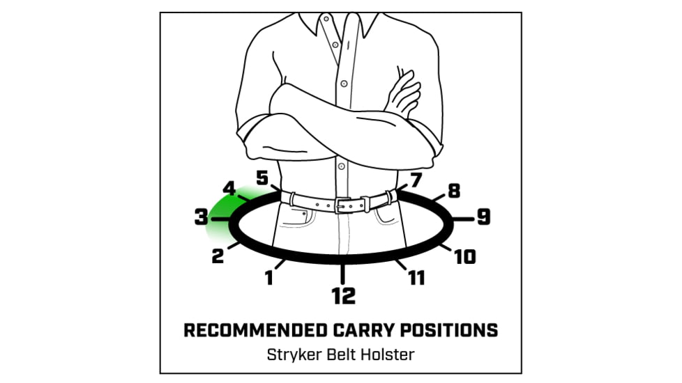 Galco Stryker Belt Holster, Amt Hardballer, Black, Right, STR212RB