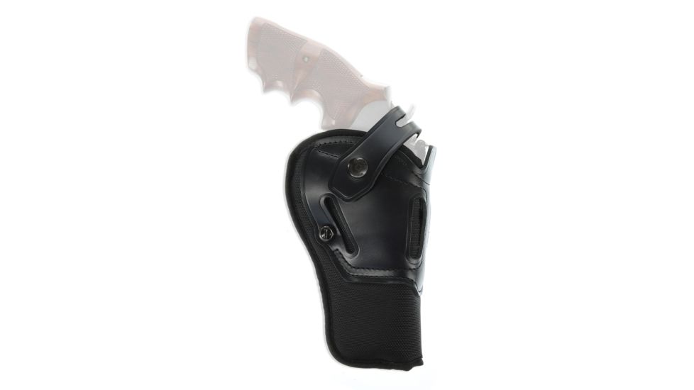Galco Switchback Strongside/Crossdraw Belt Leather Holster, Ambidextrous, S&amp;W N FR .44 Model 329, N FR .44 Model 29/629, N FR .357 Model 327, N FR .357 Model 27/28, Ruger Redhawk, 4in, Black, SR6-4B