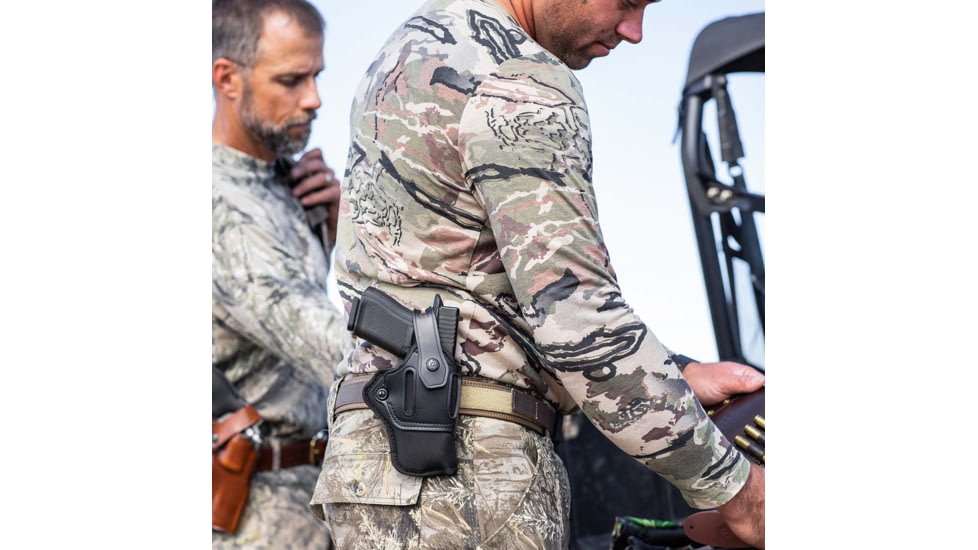 Galco Switchback Strongside/Crossdraw Belt Leather Holster, Ambidextrous, Walther PPQ M2 4in, Black, SA8-45B