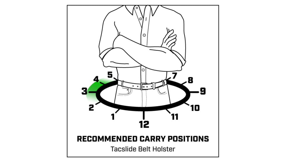 Galco Tac Slide Belt Holster, Glock 43/Glock 43X/Glock 48, Right Hand, Plain, Black, TS800B