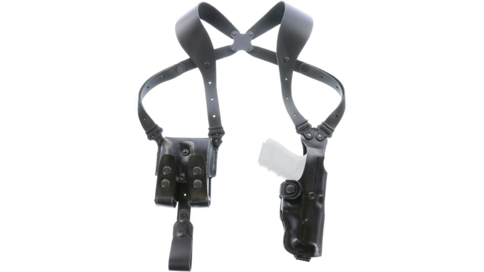 Galco VHS 4.0 Leather Shoulder Holster System, Black - VHS4-202B