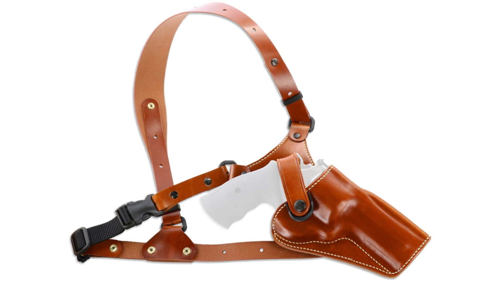 Galco Great Alaskan Chest Holster for Revolvers, Smith &amp; Wesson GOVERNOR 2 3/4in, Taurus JUDGE PUBLIC DEFENDER POLY, Right Hand, Tan, GA308