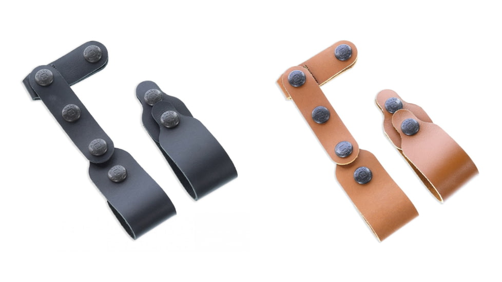 Galco VHS Tie Down Set, Leather, Black, Tan