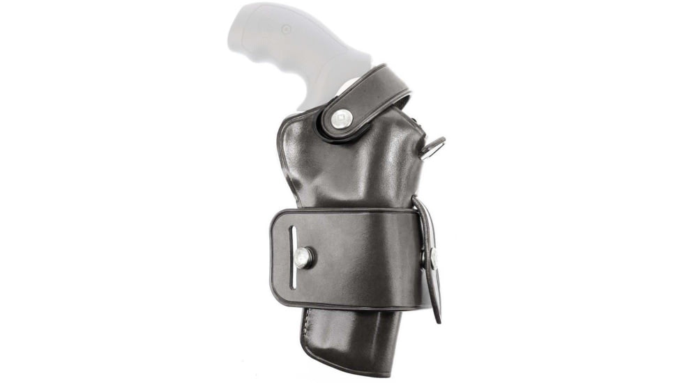 Galco Wheelgunner 2.0 Belt Holster, Ruger Redhawk 4in, Ambidextrous, Black, WG2-126B