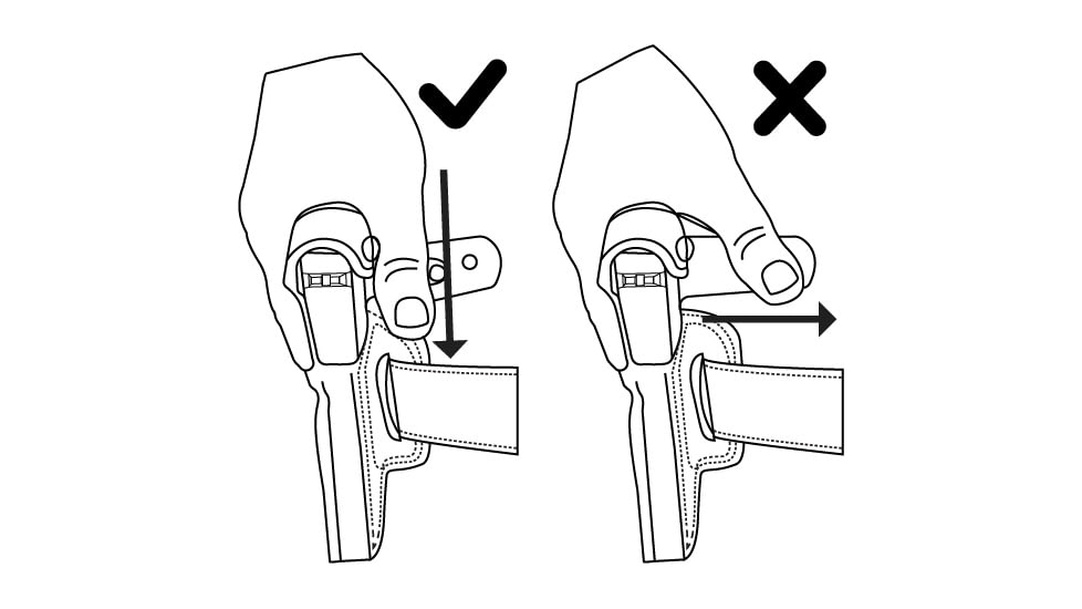 Galco Wraith 2 Belt/Paddle Holster, Glock 19 Gen 1-5, Black, Right, W2-226RB