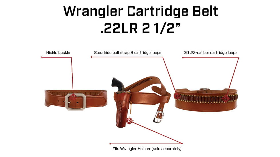Galco Wrangler Cartridge Belt, Tan, 38, W-WR45-38