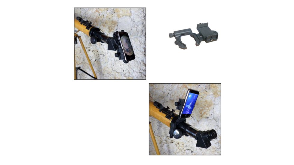 Galileo 800mm x 60mm Erect Image Prism Refractor Telescope w/ Smartphone Adapter, Wood Grain, SS-G860WG