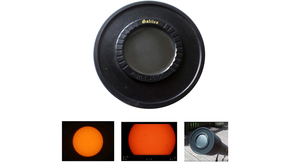 Cassini 800mm x 60mm Erect Image Prism Refractor Telescopes w/ Solar Filter, White, SS-2800SF