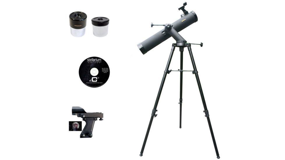 Galileo Astronomical TRACKER Mount Telescope, Black, 800mmx90mm G-80090TRGB