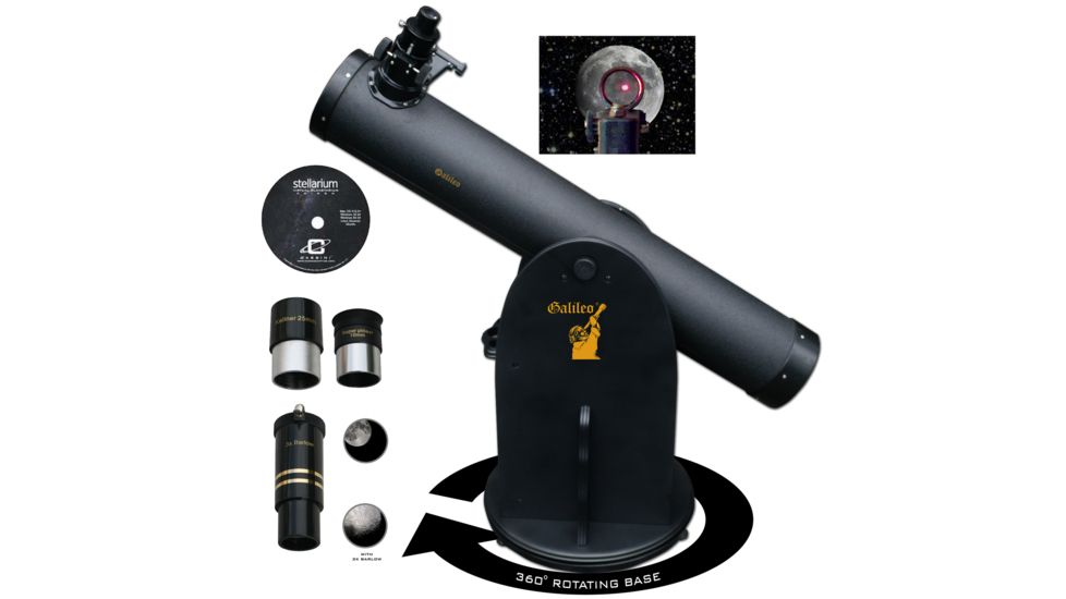 Galileo Dobsonian Telescope, Black, 1300x160mm, G-160DB