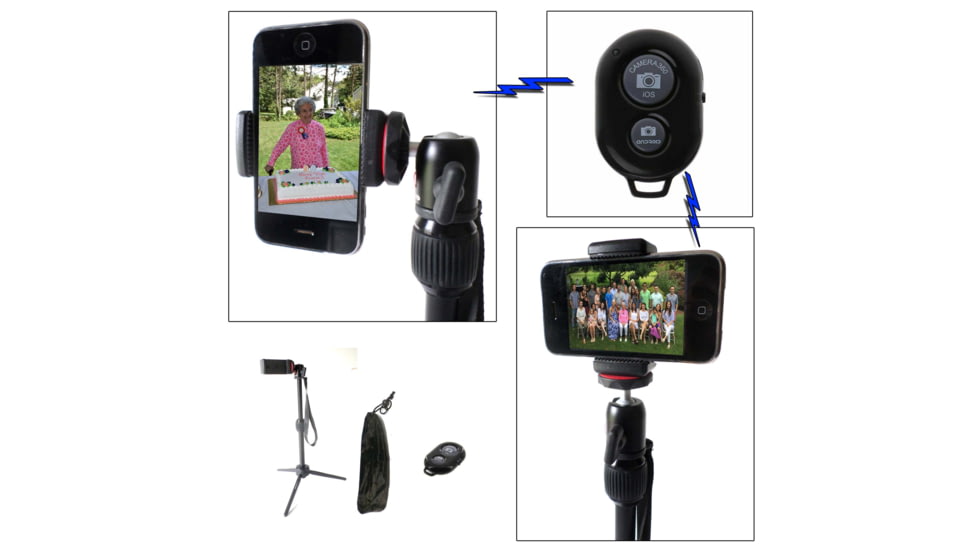 Galileo Smartphone Tripod w/ Bluetooth Shutter Control, Black, TP-1