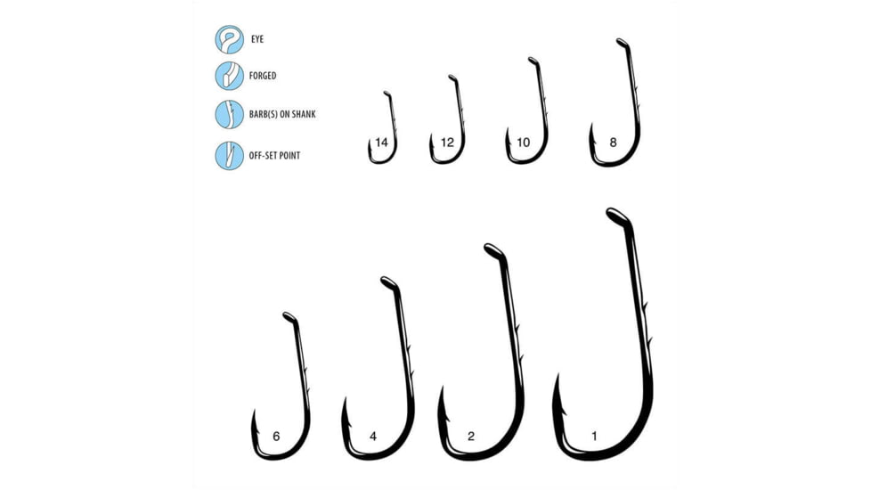 Gamakatsu 0 Baitholder Hook, Needle Point, Sliced Shank Offset, Ringed Eye, Bronze, Size 12, 10 per Pack, 5104