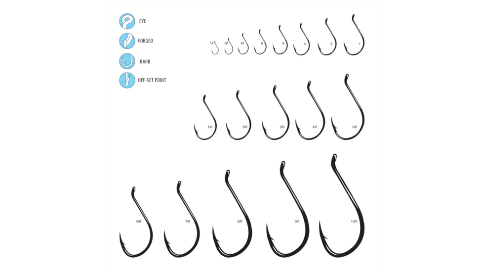 Gamakatsu 0 Octopus Hook, Barbed, Needle Point, Ringed Eye, Bronze, Size 3/0, 6 per Pack, 2113