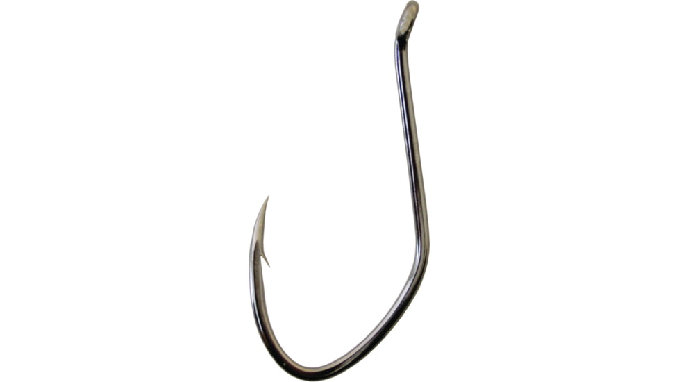Gamakatsu Big River Bait Hook, Needle Point, Wide Gap, Offset, All Purpose, Up Eye, NS Black, Size 3/0, 25 per Pack, 225413-25