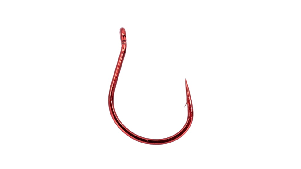 Gamakatsu Finesse Wide Gap Hook, Needle Point Ringed Eye, Red, Size 3/0, 5 per Pack, 230313