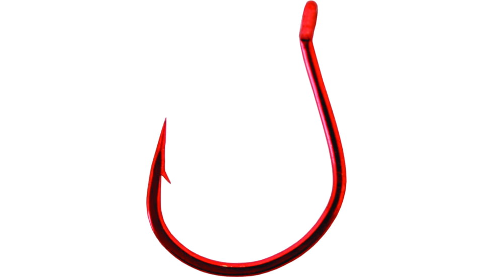 Gamakatsu Finesse Wide Gap Hook, Needle Point Ringed Eye, Red, Size 2/0, 6 per Pack, 230312