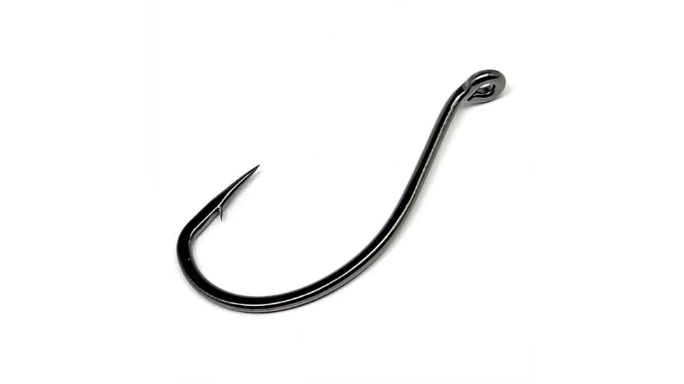 Gamakatsu Fishing Hook, Needle Point, Wide Gap, All Purpose, Ringed Eye, NS Black, Size 8, 10 per Pack, 202406