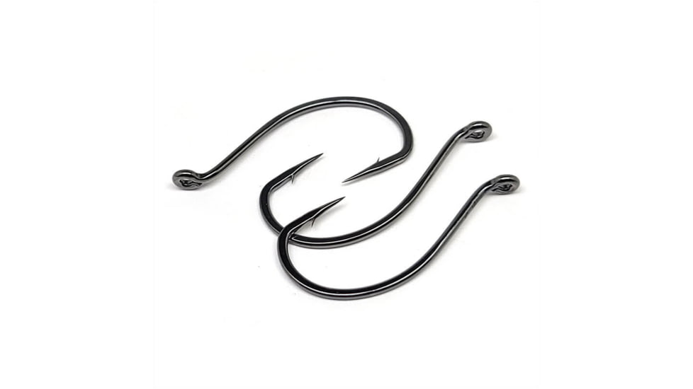 Gamakatsu Fishing Hook, Needle Point, Wide Gap, All Purpose, Ringed Eye, NS Black, Size 8, 10 per Pack, 202406