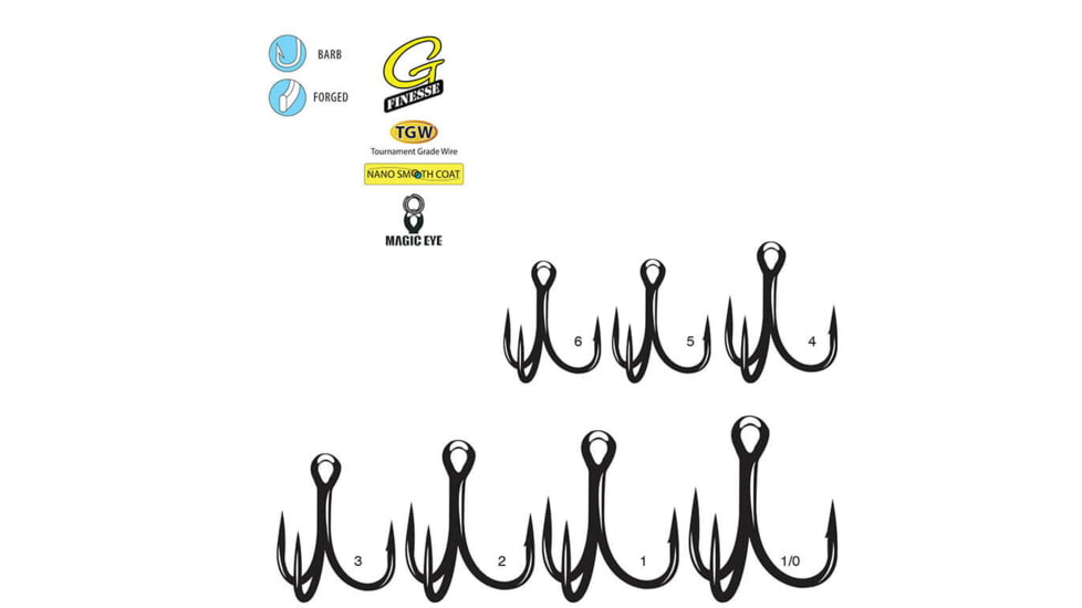 Gamakatsu G-Finesse Aaron Treble Mh Nano Smooth Coa 347209