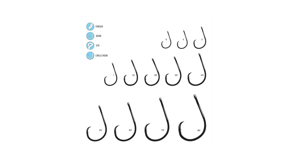 Gamakatsu Octopus Circle Straight Eye Inline-Point Nano Alpha Fishing Hook, Size 2/0, Black, 265212