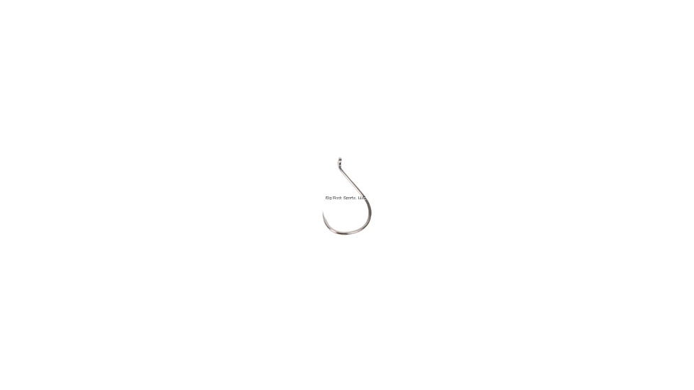 Gamakatsu Octopus Hook, Barbless, Needle Point Offset, Ringed Eye, Nickel, Size 5/0, 25 per Pack, 75015-25