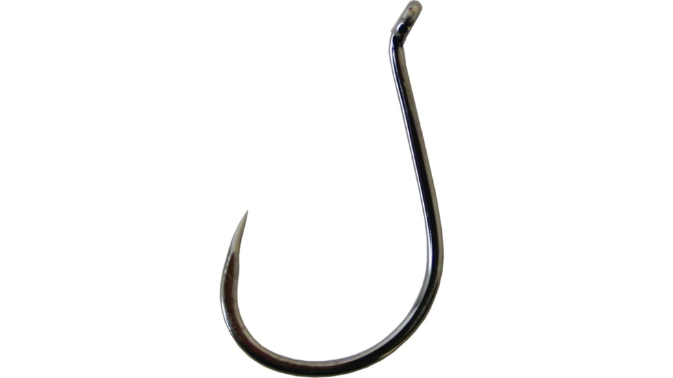 Gamakatsu Octopus Hook, Needle Point, Offset, Ringed Eye, NS Black, Size 4, 10 per Pack, 75408