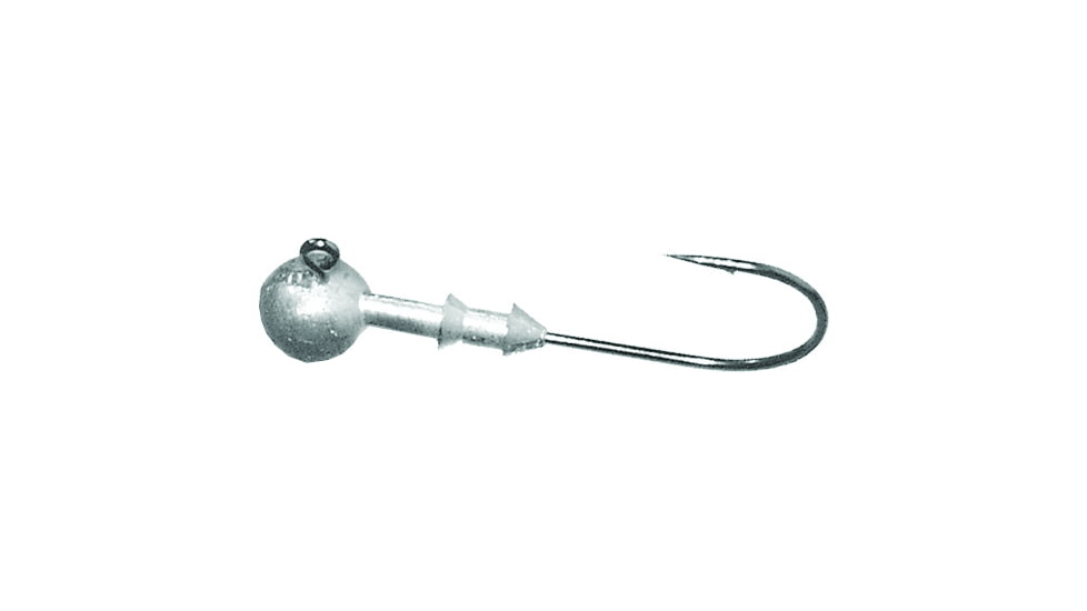 Gamakatsu Round 26 Jighead, 1/8oz, Nickel Silver Black, 1/0 Hook5 Pack, 500411-1/8