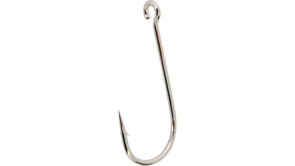 Gamakatsu Siwash Hook, Needle Point, All Purpose, Open Eye, Nickel, Size 5/0, 25 per Pack, 10015-25
