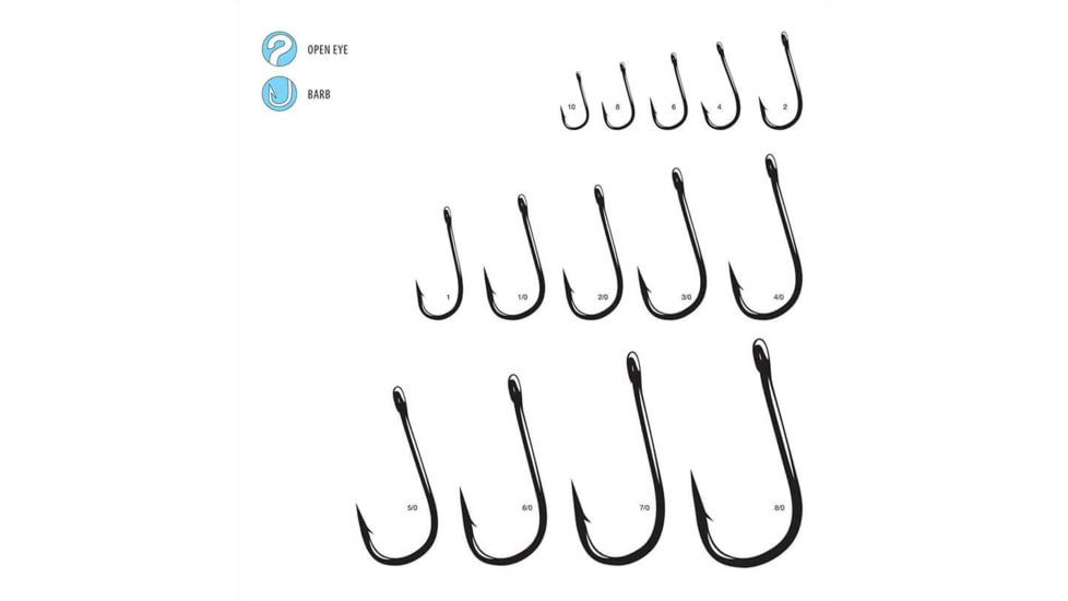 Gamakatsu Siwash Hook, Needle Point, All Purpose, Open Eye, Nickel, Size 10, 6 per Pack, Nkl, 10, 10005