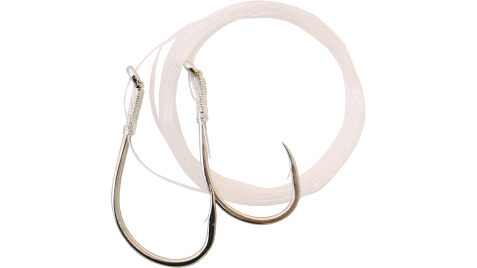Gamakatsu Solid Tie Mooching Rig, Needle Point, Nickel, 25 lb Weight, Size 2/0 And 3/0, 3 Per Pack, 218023-25