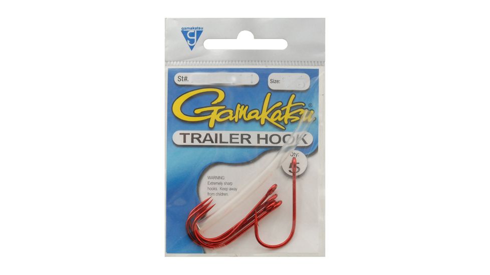 Gamakatsu Trailer Hook Red 3/0, 5 Hooks P/P 210313