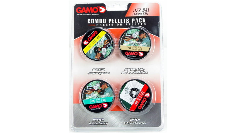 Gamo .177 Caliber Assorted Pellets, 4 Types, 1000 Combo Pack, 632092954