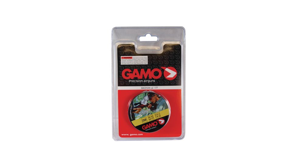 Gamo Air Rifles Gamo Magnum Pellets .177 Caliber Spire Point Double Ring 250 Per Tin Clampack 6320224CP54