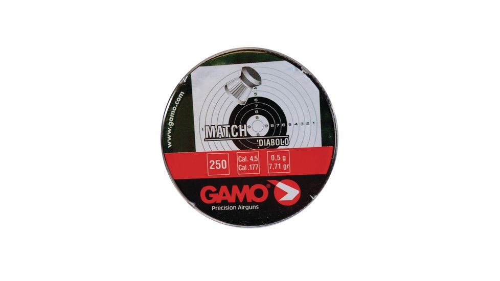 Gamo Air Rifles Gamo Match Pellets .177 Caliber Flat Nose 250 Per Tin 632002454