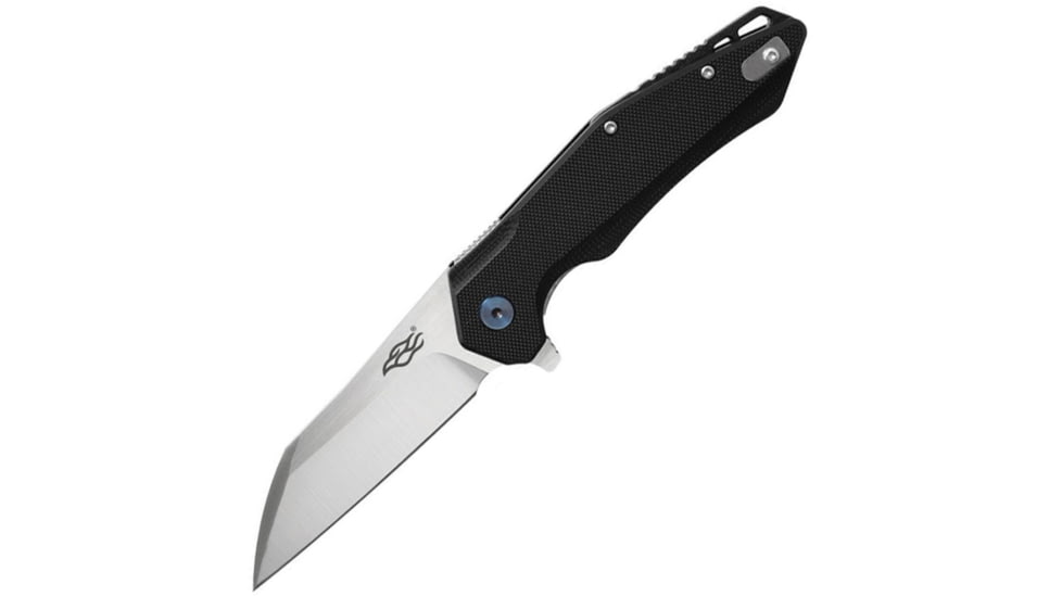 Ganzo Knives Firebird Linerlock Black Folding Knife, 3.38 satin finish D2 tool steel Wharncliffe blade, Black G10 handle, FH31-BK