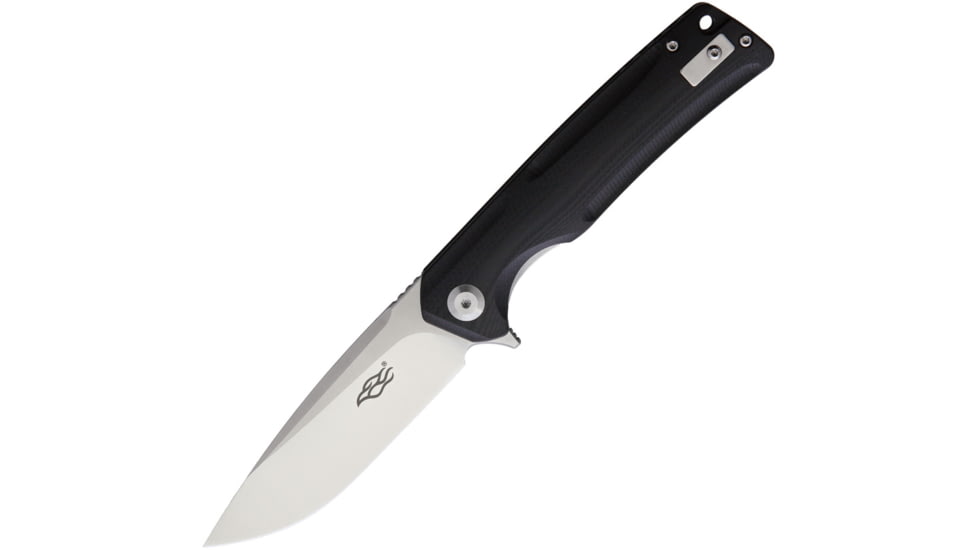 Ganzo Knives Firebird Linerlock Black Folding Knife, 3.5 satin finish D2 tool steel blade, Black G10 handle, FH91-BK
