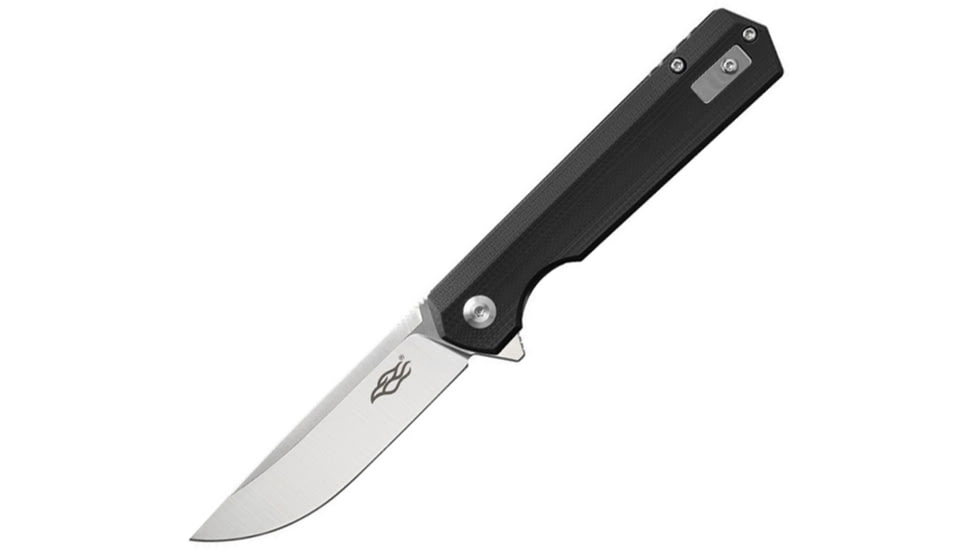 Ganzo Knives Firebird Linerlock Black Folding Knife, 3 satin finish D2 tool steel blade, Black G10 handle, FH11S-BK