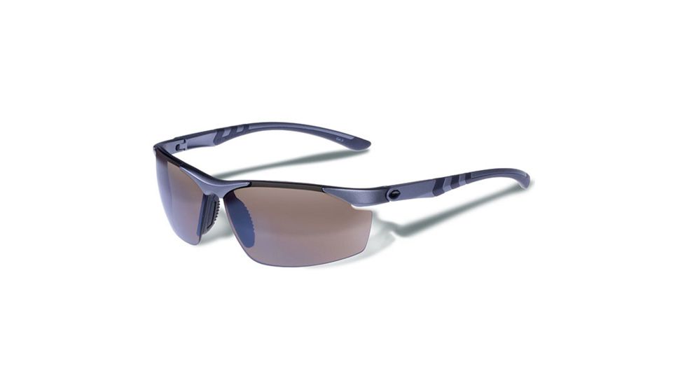 Gargoyles Assault Sunglasses w/ Matte Gun Frame, Brown Polarized w/Silver Mirror Lens GAR10700091