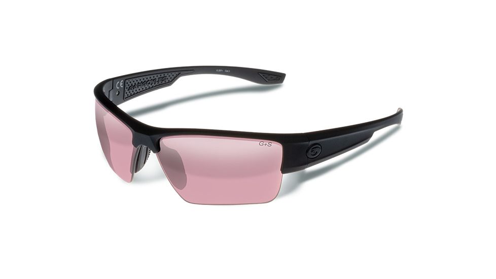 Gargoyles Bragg Sunglasses, Matte Black Frame, Rose Lenses 10700277.QTM