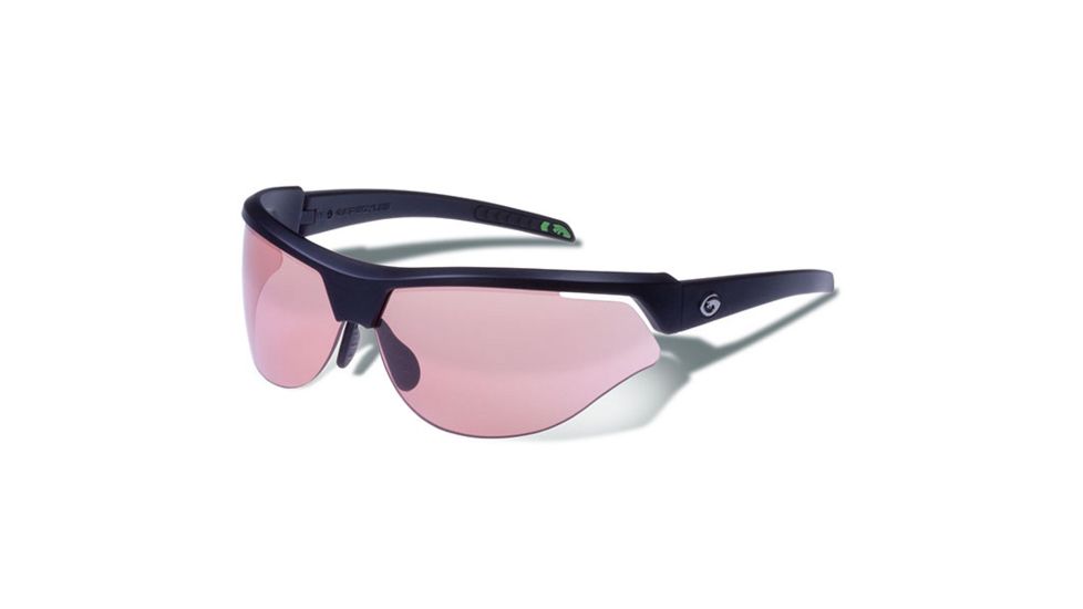 Gargoyles Cardinal-PR Sunglasses w/ Matte Black Frame, Rose Lens GAR10700080