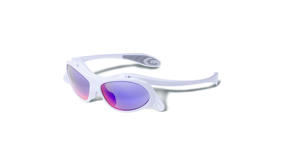 Gargoyles Gamer Sunglasses w/ White  Frame, Smoke w/Plasma Mirror Lens GAR10700066