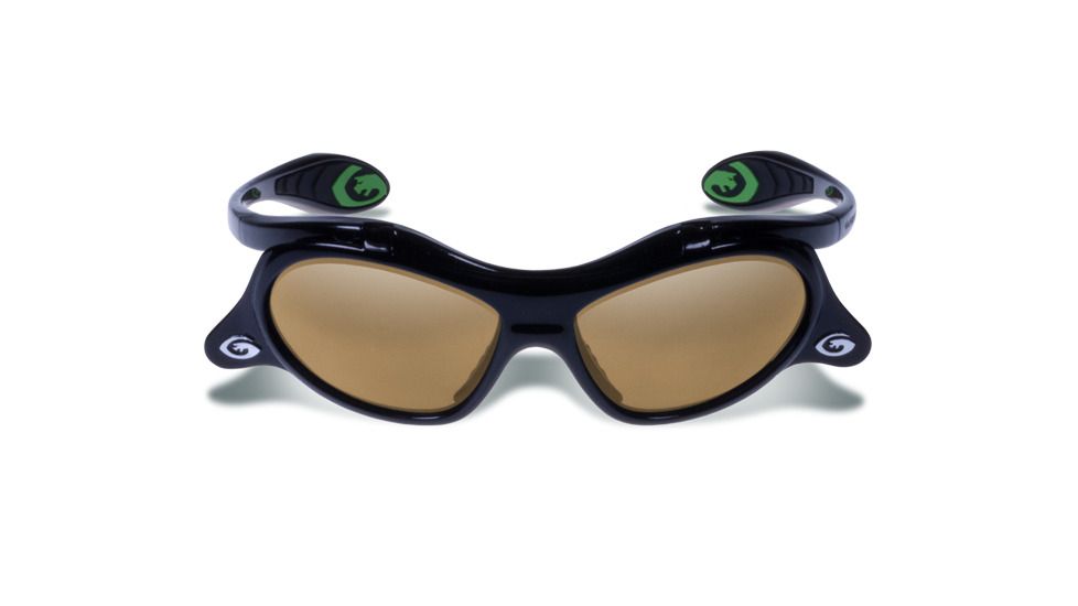 Gargoyles Gamer Sunglasses w/ Black Frame, Smoke Polarized w/Gold Mirror Lens GAR10700081